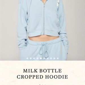 Diary boy milk bottle cropped hoodie